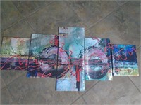 TAOQIGOU Canvas Wall Art Abstraction, 5pcs