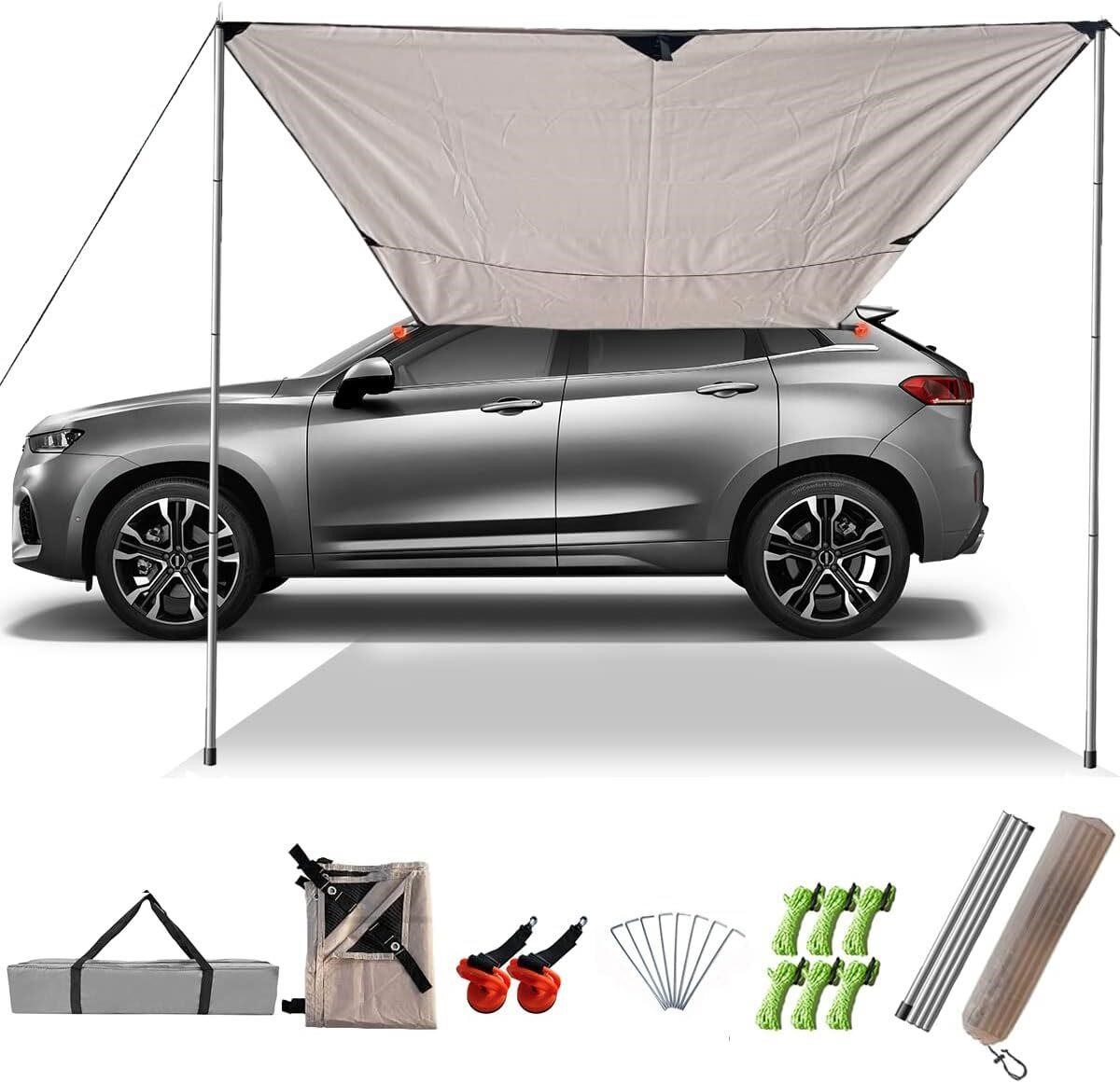 Versatility Car Awning Tent  Gray 6.6x9.8 FT