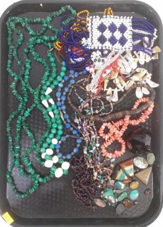 Assorted Minerals Jewelry, Malachite, Shells