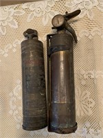 LOT OF 2 OLD FIRE EXTINGUISHERS