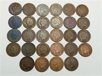 OF) (28) 1800's Indian Head pennies