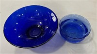 Cobalt Blue Serving Glass Bowls