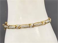 18k gold plated sterling silver bracelet -