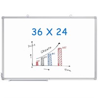 E6020  Maxtek Magnetic White Board 36 x 24, Silver