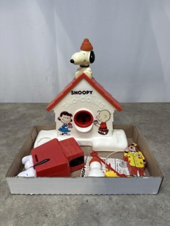 Snoopy Sno Cone Maker, Piggy Bank, and More