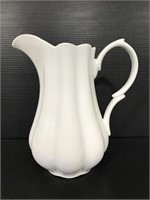 Godinger white scalloped porcelain pitcher