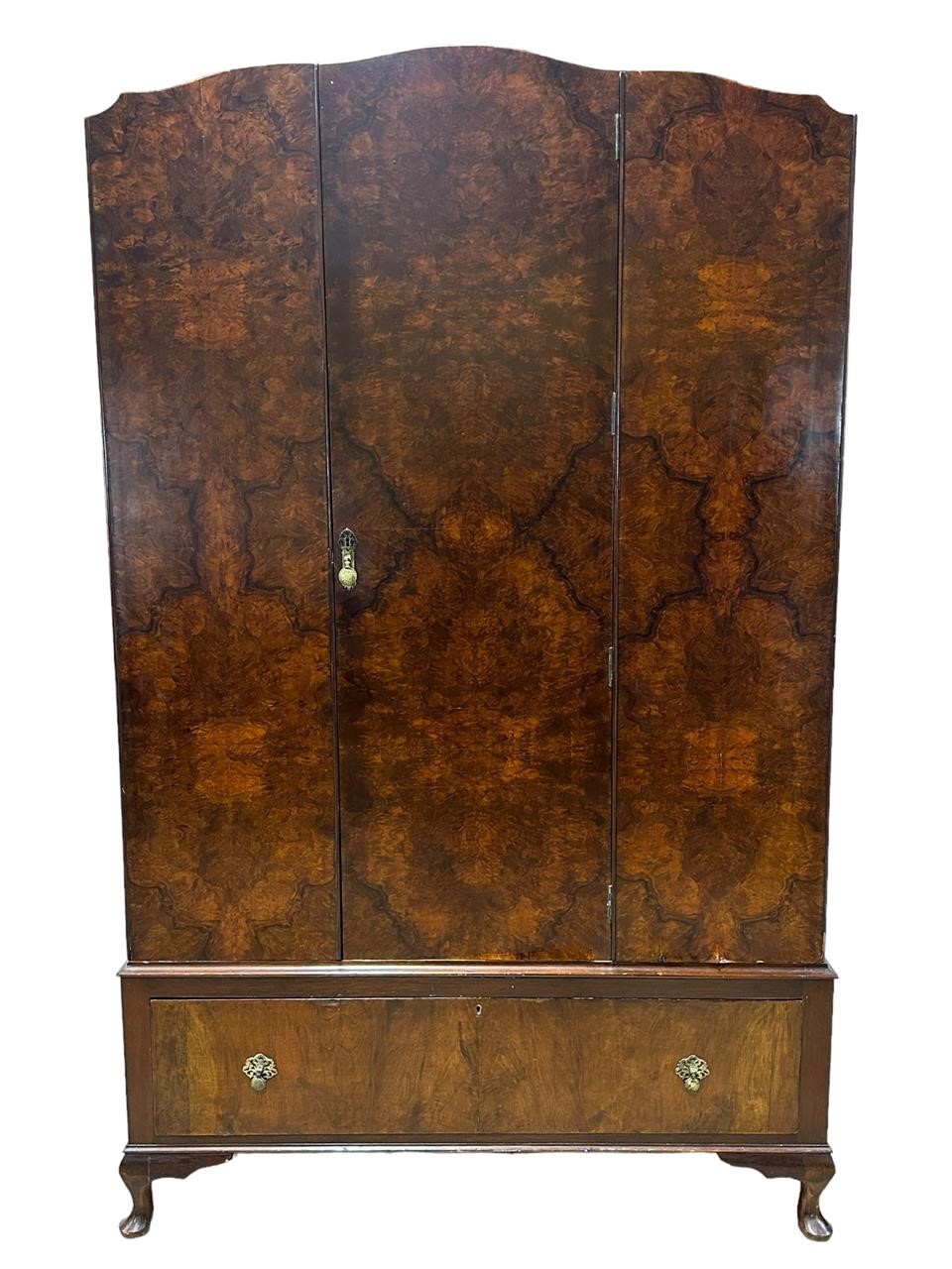 Antique Burlwood Wardrobe