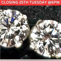 $1500 14K  Lab Diamond 0.7Ct Earrings