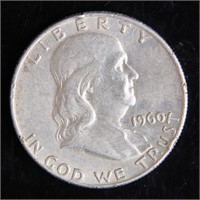 1960-D Franklin Half-Dollar Silver Coin