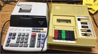 CASSETTE PLAYER, AND A SHARP CALCULATOR