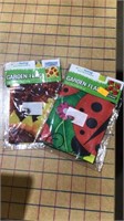 Garden flags ladybug and sunflowers