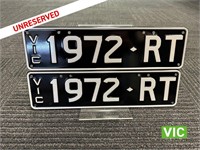 Victorian Number Plates 1972 RT