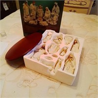 Home for the holidays Porcelain Nativity.