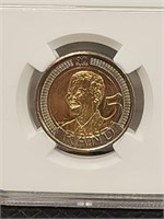 2008 s Mandela 90th birthday coin ngc ms65