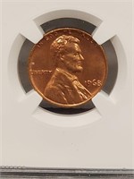 1968 ngc ms65 rd Lincoln penny