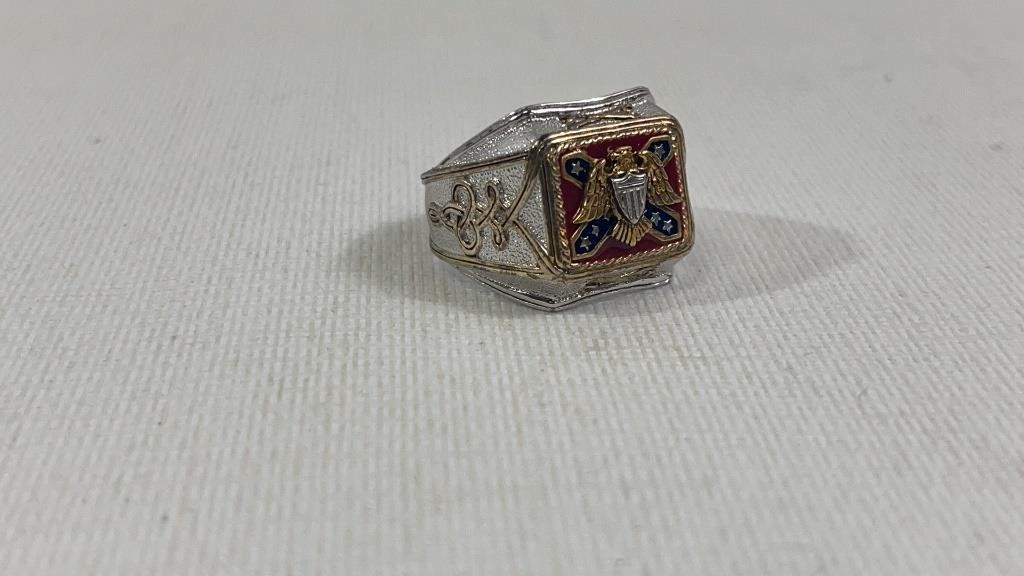 FRANKLIN MINT PRIDE OF THE SOUTH CIVIL WAR RING