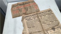 WWI Newspaper & Newspaper Parts