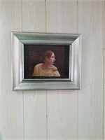 Pair of beautiful women framed art approx size is
