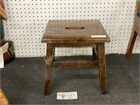 SMALL VINTAGE HARDWOOD STOOL