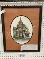 1978 SIGNED PRINT OF VICTORIAN SAN FRANCISCO HOUSE