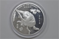 2016 Year of the Monkey 5ozt Silver .999