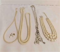 Faux Pearl and Shell Necklaces