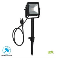 Hampton Bay Plug-In Black Outdoor Integrated LED L