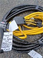30 Amp 120V Ext cord w/4 plugs & extra cord