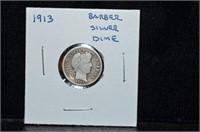 1913 Barber Silver Dime