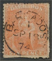 BARBADOS #41 USED AVE-FINE