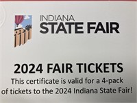4-pack of tickets for the Indiana State Fair