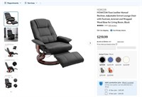 W4088  HOMCOM Recliner Swivel Lounge Chair