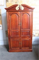 Lighted Cherry Entertainment Armoire