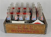 Vtg Gcc Beverage Crate W/ Pepsi Bottles