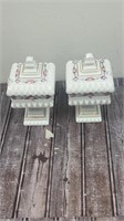 Westmoreland milk glass candy dishes
