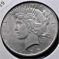 1925 PEACE DOLLAR AU