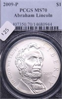 PCGS MS70 LINCOLN SILVER DOLLAR