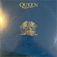 Queen (Brian , John , Roger) Autographed Album Cov