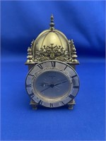 Vintage Brass Swiza 8 Day Travel Alarm Clock, Swis