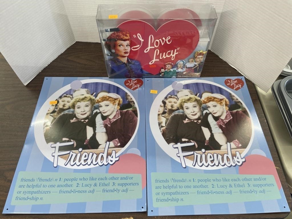 I love Lucy the complete series and metal signs