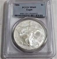 2006 MS 69 PCGS US Silver Eagle