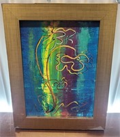 Modenest Abstract Floral, Acrylic on Canvas-Signed