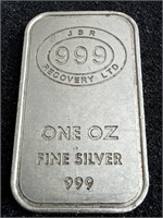 1 oz 999 Fine Silver Bar