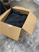 Box of black chair covers