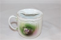 Vintage Porcelain Pansy Moustache Cup