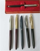 Six vintage pens includes Parker ballpoint pen