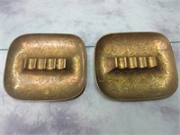 Two Brass Ash Trays