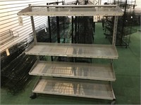 4 Tier Rolling Adjustable Display Cart