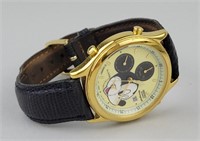 Seiko Mickey Mouse Watch W/ Leather Band.