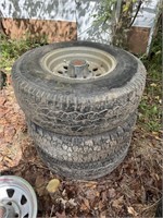 3 tires & rims- 31X10.50R15LT